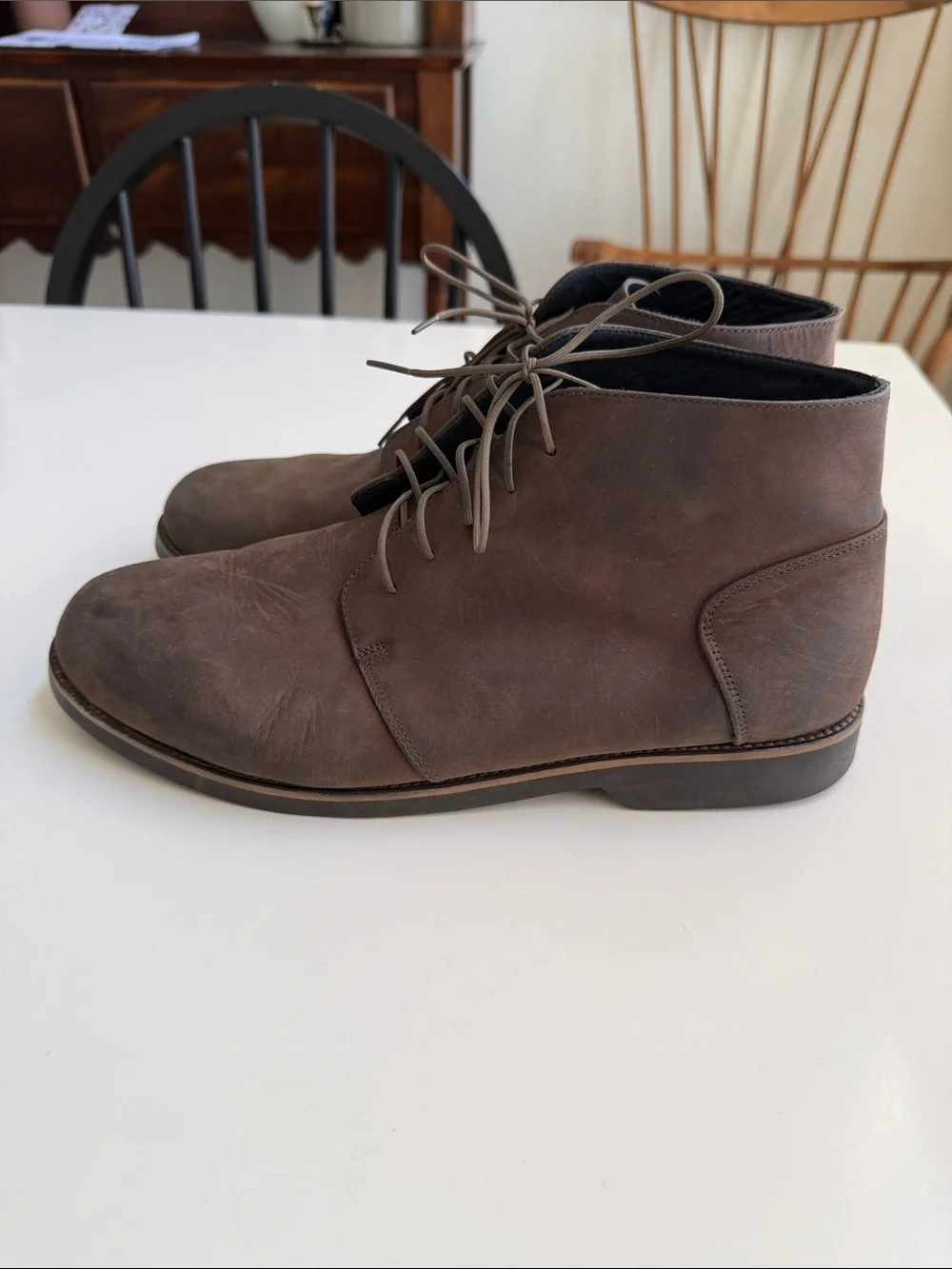 Nisolo Men's Brown Leather Lace-Up Chukka Boots - 10